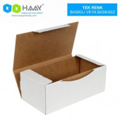 HAAY AMBALAJ 22,5x12x8cm Kilitli Kutu - Beyaz ( 10 ADET) - 2