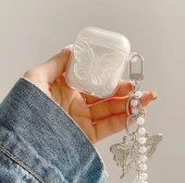 Kelebekli Simli 1/2 Nesil Uyumlu Airpods Kılıf - 3