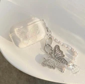 Kelebekli Simli 1/2 Nesil Uyumlu Airpods Kılıf - 4