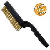 Plastik Saplı Tel Fırça Kir Pas Mangal Barbekü Izgara Çok Amaçlı Temizleme Fırçası No 4 thumbnail 1