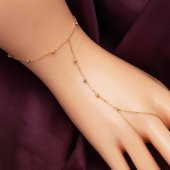 Renkli Dorika Toplu 14 Ayar Şahmeran Altın Bileklik thumbnail 2