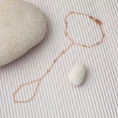 Şahmeran Dorika Altın Bileklik Rose Zincirli 14 Ayar thumbnail 3