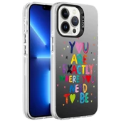 Apple iPhone 13 Pro Kılıf Desenli Zore Silver Sert Kılıf - 1