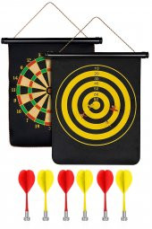 6 Oklu Mıknatıslı Dart Seti Çift Yönlü Manyetik Duvara Zarar Vermeyen Dart Oyunu - 1