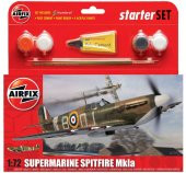 Airfix Sıpermarine Spitfire Mkla 1:72 Plastik Maket  Yapıştırıcı Fırça Boya Dahil - 1