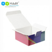 HAAY AMBALAJ 13,5x13,5x6,5cm Desenli Kutu - Bordo-Lacivert-Yeşil ( 10 ADET) - 1