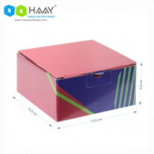 HAAY AMBALAJ 13,5x13,5x6,5cm Desenli Kutu - Bordo-Lacivert-Yeşil ( 10 ADET) - 2