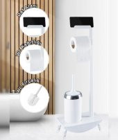 Acar 5686 Silikon Fırçalı Wc Seti Beyaz - 1