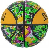 Spalding Green Yellow Graffiti SZ7 2021 Basket Topu 84374Z - 2