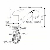 Barka MD61301 Sıcak-Soğuk Spiralli Musluk thumbnail 2
