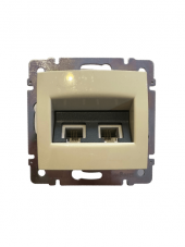 Legrand Valena 774339 RJ11 Telefon Girişi 2Li Krem (Çerçeve Dahil) - 1