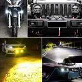 Offroad sis lambası beyaz-sarı (6.5 cm x 4.5cm 6.5cm  )  10w 12-80v set / LASS347 thumbnail 2