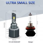 Led far ampulü H15 3570 chip 100W 20.000LM Canbus 9-32V / LAAM560-2 - 4