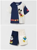 livaliva 1810 %100 Pamuklu Erkek Çocuk Baskılı Şort Takım thumbnail 5