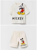 livaliva 2115 %100 Pamuklu Erkek Çocuk Baskılı Şort Takım thumbnail 4