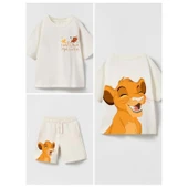 livaliva 4610 %100 Pamuklu Erkek Çocuk Baskılı Şort Takım thumbnail 6