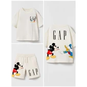 livaliva 7305 %100 Pamuklu Erkek Çocuk Baskılı Şort Takım thumbnail 1