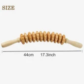 Ahşap Kavisli Masaj Sopası , Selülit ve Karın Masaj Rulosu - 8