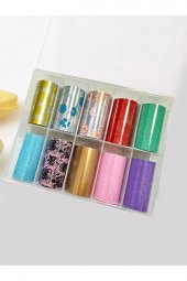 Fontenay Tırnak Süsleme Folyo, Nail Art Tırnak Süsleme Folyo Seti 10lu No:2175 - 1