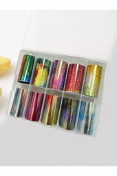 Fontenay Tırnak Süsleme Folyo, Nail Art Tırnak Süsleme Folyo Seti 10lu No:2177 - 1