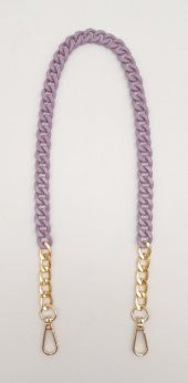 Angel Çanta Aksesuar Renkli Metal 60 cm Kancalı Zincir Mor - 1