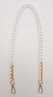 Angel Çanta Aksesuar Renkli Metal 60 cm Kancalı Zincir Buz Beyazı - 1