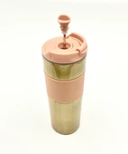 Yüksek Kaliteli Sıcak ve Soğuk French Press Çelik Termos Kupa Bardak Mug 500 ML  Kahve ve Bitki Çayı - 6