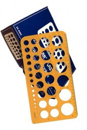 Daire Şablonu Büyük 1-36 Mm 1 Adet Yıldızlar Daire Şablonu 1-36 Mm Büyük 1 Adet - 3