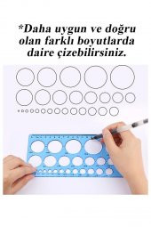 Daire Şablonu Büyük Cetvelli 1-36 Mm 1 Adet Arlantis  24 cm Cetvelli Teknik Çizim Daire Cetveli - 2
