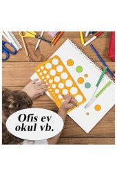 Daire Şablonu Büyük Cetvelli 1-36 Mm 1 Adet Arlantis  24 cm Cetvelli Teknik Çizim Daire Cetveli - 4