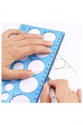 Daire Şablonu Büyük Cetvelli 1-36 Mm 1 Adet Arlantis  24 cm Cetvelli Teknik Çizim Daire Cetveli - 5