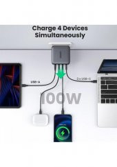 Ugreen Gan x 100W 4 Portlu Pd Usb-C Hızlı Şarj Cihazı - 2