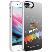 Apple iPhone 8 Plus Kılıf Desenli Zore Silver Sert Kılıf thumbnail 3