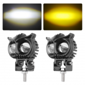 Baykuş Sis Farı Çift Renk Sarı-Beyaz Araç Motosiklet Off Road Led Lamba Delici Yayıcı Projektör 50W Metal Arazi Çalışma Lambası 1 Adet - 12
