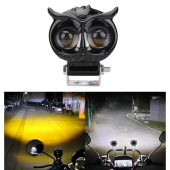 Baykuş Sis Farı Çift Renk Sarı-Beyaz Araç Motosiklet Off Road Led Lamba Delici Yayıcı Projektör 50W Metal Arazi Çalışma Lambası 1 Adet - 1