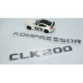 DK Tuning CLK200 Kompressor Bagaj Krom ABS 3M 3D Yazı Logo Benz İle Uyumlu - 2