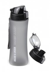 Bear & Deer Buzlu Siyah Otomatik Kapak Detoks Filitreli Matara 660 ml 1 Adet - 1