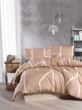 Agustin Nevresim Takımı Çift Kişilik 4 Parça 200*220- Bej - 3