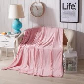 Wellsoft Battaniye,Televizyon Battaniyesi, Peluş, Polar Battaniye, Çift Kişilik 220*230 Pembe - 1