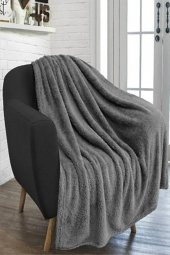 Antrasit Wellsoft Tv Battaniye 100x170 Cm-Füme - 1
