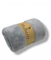 Wellsoft Battaniye, Televizyon Battaniyesi, Peluş, Polar Battaniye, Çift Kişilik 220*230-Gri - 1