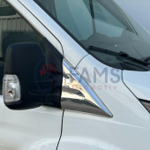 Ford Transit Krom Kelebek Cam Nikelajı 2 Parça 2013+ Paslanmaz Çelik - 2