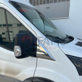 Ford Transit Krom Kelebek Cam Nikelajı 2 Parça 2013+ Paslanmaz Çelik - 3