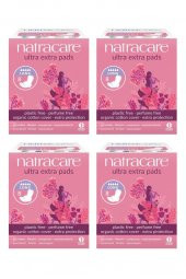 Natracare Organik Ve Doğal Kanatlı Ultra Ekstra Uzun Gece 4lü Set - 32 Adet Ped - 1