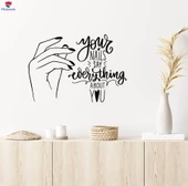 Tırnak Dekorasyon Duvar Sticker Tırnak Salonu Manikür Kadın El Güzellik Merkezi Çıkartmaları - 1