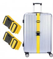 Balp 2 Adet Sarı Renk Valiz Bavul Emniyet Kemeri Bütün Valizlere Uyar En 4cm - 2