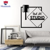 Tırnak Dekorasyon Duvar Sticker Nail Art Studio Manikür Salonu Lehçe Moda Çıkartmaları - 1