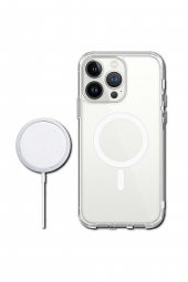 Iphone 13 Pro Magsafe Destekli Kablosuz Şarj Uyumlu Şeffaf Silikon Kılıf - 1