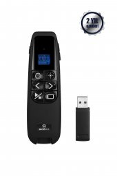 Portatif LCD Ekran Kablosuz Zamanlayıcılı Titreşimli 2.4 GHz Multimedya WPM-03 Sunum Slayt Kumandası - 1