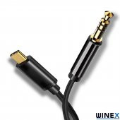 Winex JH30 Type-C to 3.5mm Aux Ses Kablosu Siyah - 2